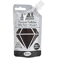 IZINK Diamond Glitter Paint 80ml-Black Coffee