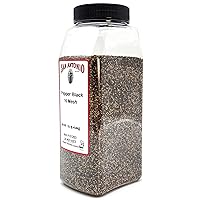 16 Ounce (16 Mesh) Coarse Ground Black Pepper, for Making BBQ Grilling Meat Rub Seasoning, Bulk Food Service Size