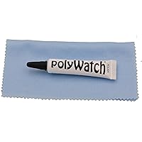 New Polywatch Plastic Crystal Glass Polish & Scratch Remover Repair Tool Set with Cloth