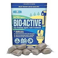 Walex Bio-Active Home Residential Septic Tank Treatment Beneficial Enzymes, Waste and Paper Digesting Additives Tabs, 1 Year Supply, 12 Treatments