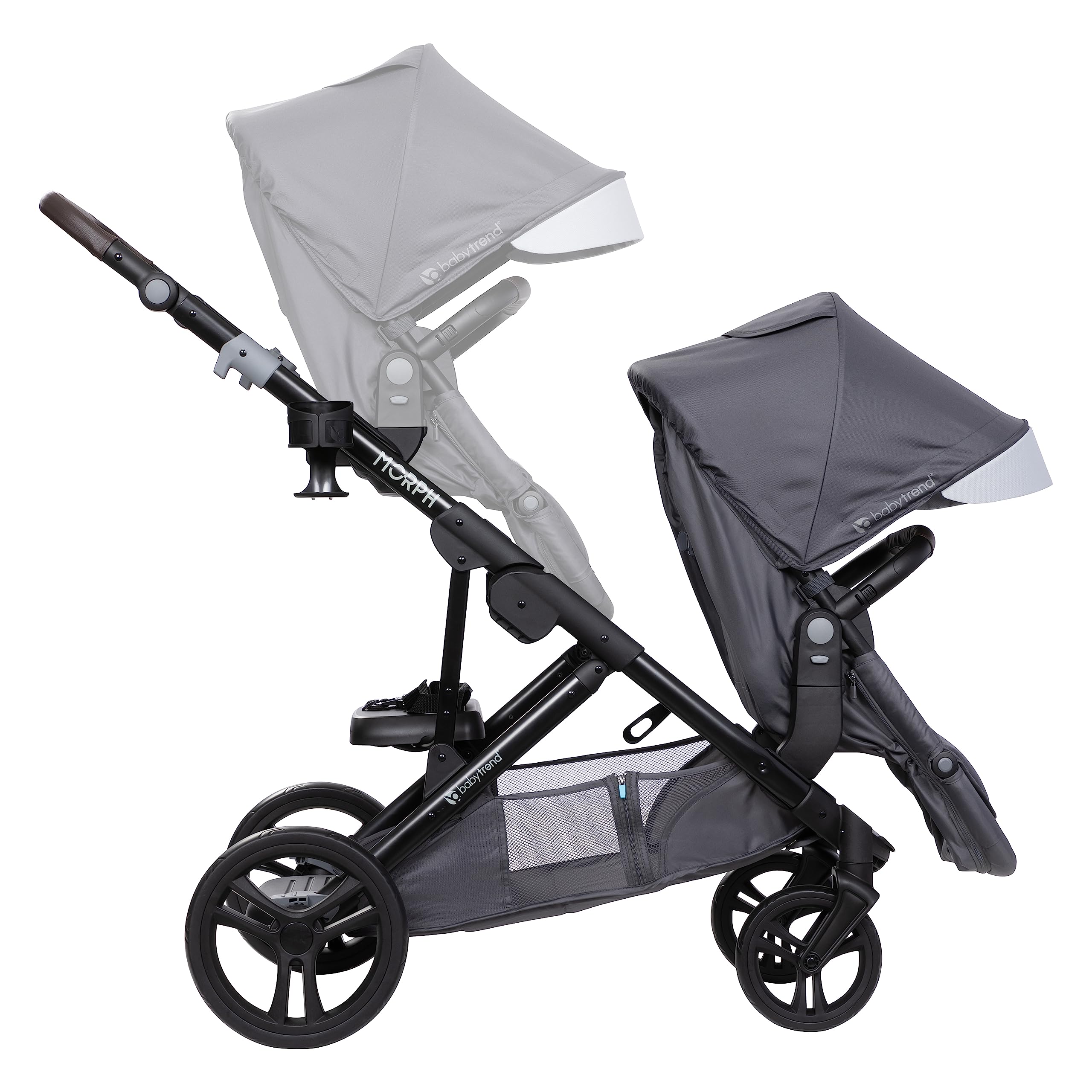 Baby Trend Second Seat for Morph Single to Double Stroller, Dash Grey