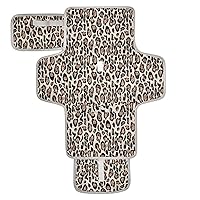 Leopard Portable Diaper Changing Pad for Baby Waterproof Foldable Changing Mat Changing Pads with Built-in Pillow for Park Shopping Travel