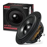 Pyle 3.5'' Single Voice Coil Car Subwoofer - 20 Watts at 4-Ohm Car Audio Powered Subwoofer, PP Cone with Rubber Edge, Designed for Custom Audio Car, Truck, Mobile Vehicle Applications - PLMG35