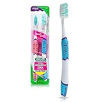 Technique Sensitive Care Toothbrush with Quad-Grip Handle, Full Head & Ultra Soft Bristles for Plaque Removal that’s Gentle on gums, 2ct