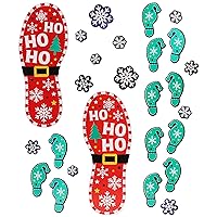 Toyland® Santa Ho Ho Ho & Elf Footstep Floor Stickers - Novelty Christmas Gifts For Children