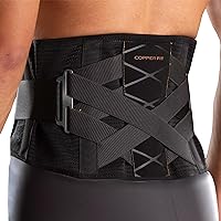 Copper Fit X-Back Brace for Lower Back Pain, Lumbar Support, Herniated Disc, Sciatica, Arthritis – Adjustable, Breathable Design - for Men and Women
