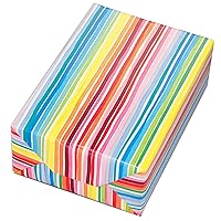 Louisdor Gift Wrap Roll 50cm x 50m Colourful Stripes on High Gloss Paper Birthday Summer Children