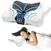 Neck Pillow, Cervical Pillow for Pain Relief, Memory Foam Pillows Sleeping, Adjustable Ergonomic Cooling Side, Back and Stomach Sleepers, Skin-friendly Design