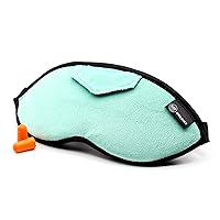 Dream Essentials Opulence Micro Plush Sleep Mask with Soft Foam Earplugs (Calm Sea Green)