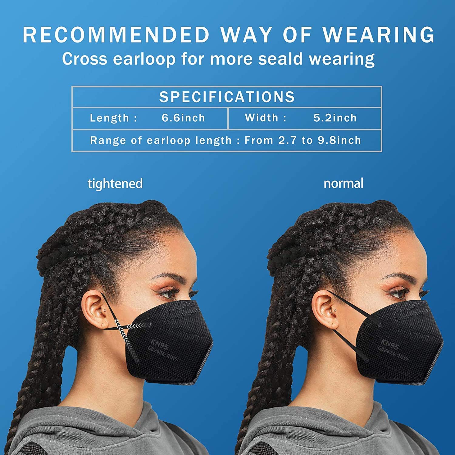 KN95 Face Mask 20 PCS,5 Layers Cup Dust Mask Against PM2.5 from Fire Smoke, Dust, for Men, Women, Essential Workers(Black)