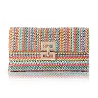 Lanpet Straw Clutch Purses for Women Summer Beach Bags Envelope Woven Clutch Handbags for Wedding Prom Party