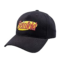 Concept One Seinfeld Adjustable Snapback Baseball Hat, Black, One Size