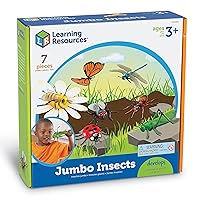 Learning Resources Jumbo Insects - 7 Pieces, Ages 3+ Toddler Learning Toys, Animal Toys for Kids, Preschool Science Learning Toys