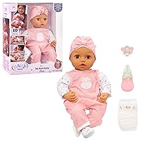 Baby Born My Real Baby Doll Ava - Light Brown Eyes: Realistic Soft-Bodied Baby Doll Ages 3 & Up, Sound Effects, Drinks & Wets, Mouth Moves, Cries Real Tears, Eyes Open & Close, Pacifier