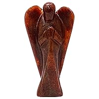 Chalcedony Stone Carved Angel Psychic Guardian Spiritual Gift Reiki Healing Crystal