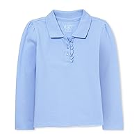 The Children's Place Toddler Girls Long Sleeve Ruffle Pique Polo