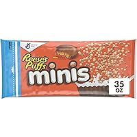 Reese's Puffs Minis Breakfast Cereal, Chocolate Peanut Butter Cereal, Family Size, 35 OZ Bag Cereal