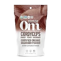 Cordyceps Organic Mushroom Powder, 3.5 Ounce, 50 Servings, Energy, Power, Stamina and Endurance Support, Superfood Supplement for Sports Performance
