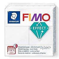 STAEDTLER 8010-002 FIMO Effect Oven-Hardening Polymer Modelling Clay - Galaxy White (57g)