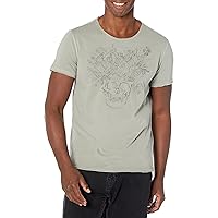 John Varvatos Men's Floral Skull Tee