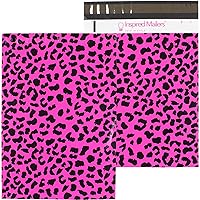 Inspired Mailers - Poly Mailers 10x13-100 Pack - Hot Pink Cheetah - Shipping Bags for Clothing - Large Mailing Envelopes - Shipping Envelopes - Mailing Bags - Package Bags