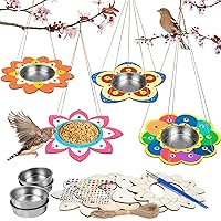 4 Pack Bird Feeder Kits for Kids Make Your Own Bird Feeders Wooden Arts and Crafts for Kids Ornaments DIY to Paint Bird Feeders Craft for Winter Spring Garden Outdoor Activities Project