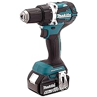 Makita DDF484RTJ Brushless Drill Driver 54Nm with 2X 5.0Ah batts and DC18RC Charger in a Makpac case, 18 V, Blue, Set of 6.