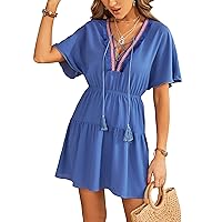 Blooming Jelly Women's Swimsuit Cover Ups Button Down Bathing Suit Coverups Bikini Beach Dress for Swimwear