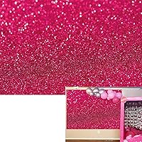 5x3ft Shiny Hot Pink Bokeh Backdrop Let's Go Party Spots Sparkle Background Spa Party Makeup Pink Sequin Princess Girls Movie Party Life Size Photo Booth Props