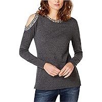 Womens Embellished Pullover Sweater