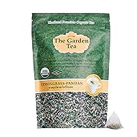 Organic Lemongrass and Pandan Tea Bags - Pure Organic Herbal Tea Thai Herbal Tea Bags Pandan and Lemongrass Tea Bags (25 Tea Bag) Relaxing Tea/Healthy Tea Teabag Lemongrass Tea Organic