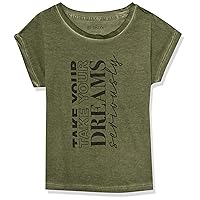 HUDSON Girls' Short Sleeve Patterned Tee, Relaxed Fit Jersey T-Shirt with Crewneck