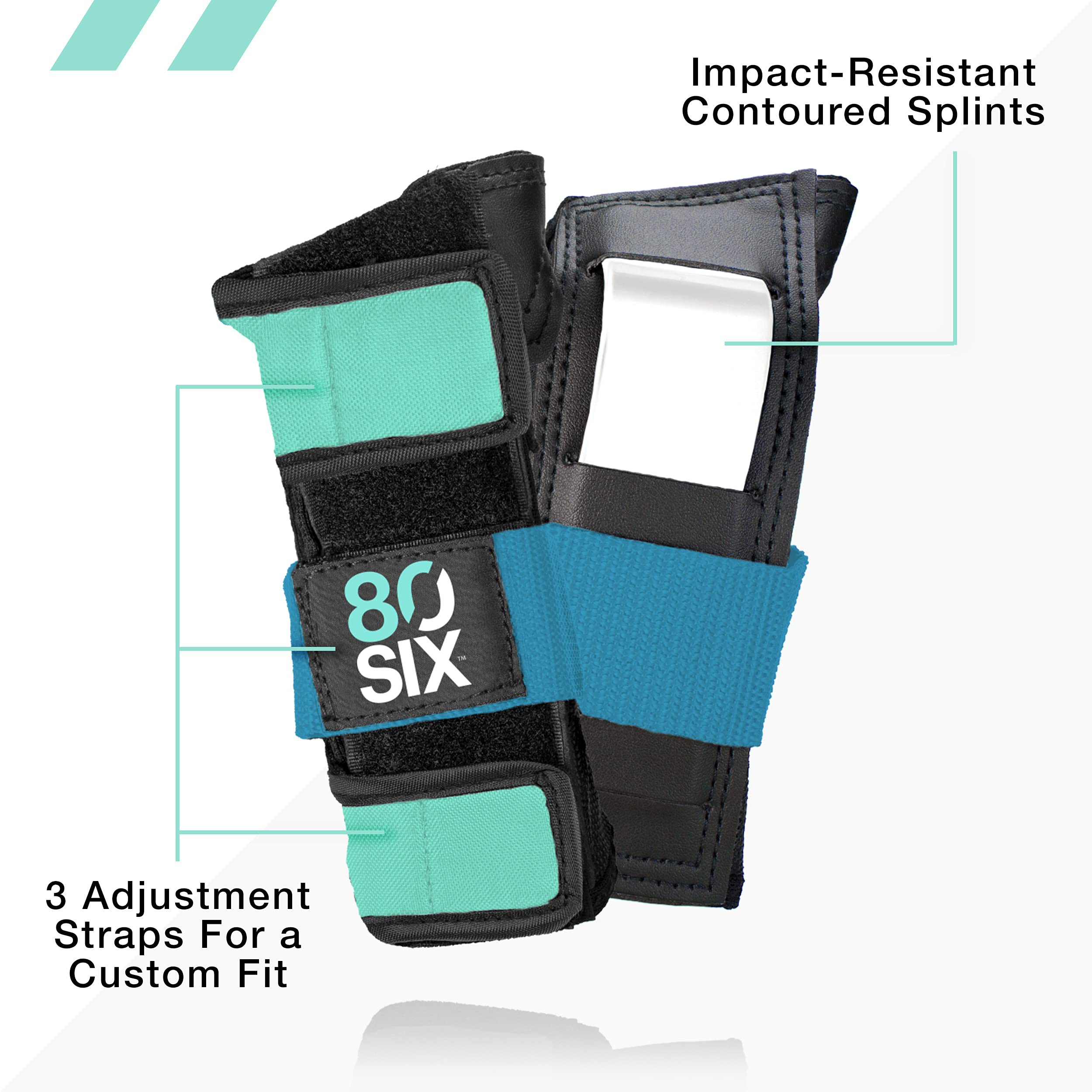 80Six Kids Multi-Sport Pad Set with Wristguards, Elbow Pads, and Knee Pads, Designed by Industry Leading Brand Triple 8