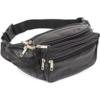 Unisex Soft Nappa Leather Fanny Pack/Waist Bag/Money Bag