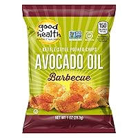 Good Health Kettle Style Potato Chips, Avocado Oil, Barbecue, 1 oz. Bag, 30 Pack – Gluten Free, Crunchy Chips Cooked in 100% Avocado Oil, Great for Lunches or Snacking on the Go