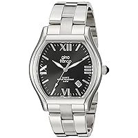 Gino Franco Men Cushion Shaped Stainless Steel Watch with Bracelet