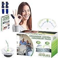Finger Splints for Pinky Finger & 100 Commode Liners With Absorbent Pads - Finger Brace for Arthritis, Injury, Sprain & Pain for Index, Middle & Ring Finger - Strong Portable Toilet Bag Odor Control