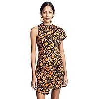 Women's ONLY with You Short Sleeve Floral Mini Dress, Black Floral, L