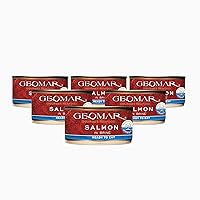 GEOMAR Canned Salmon – Ready-to-Eat – Nutritious Seafood Delicacy High in Omega 3's - Pack of 6 (6 oz each)