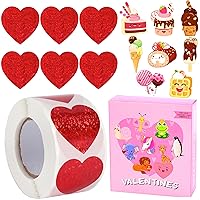 KatchOn, Big Red Heart Stickers for Kids - Large, Pack of 596 | Valentines Day Cards for Kids School | Valentines Stickers for Classroom, Valentines Day Stickers | Valentine Cards for Kids Classroom