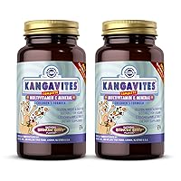 SOLGAR Kangavites, Bouncin’ Berry Flavor - 120 Chewable Tablets, Pack of 2 - Complete Multivitamin & Mineral Formula for Children - Vegan, Gluten Free