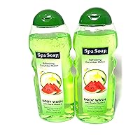 Body Wash, With Soft Refreshing Scent Extra Moisturizing and Deep Cleansing with shea & Vitamin E (2 count) 20FL oz each; Body soap smooth feeling (Cucumber Melon)