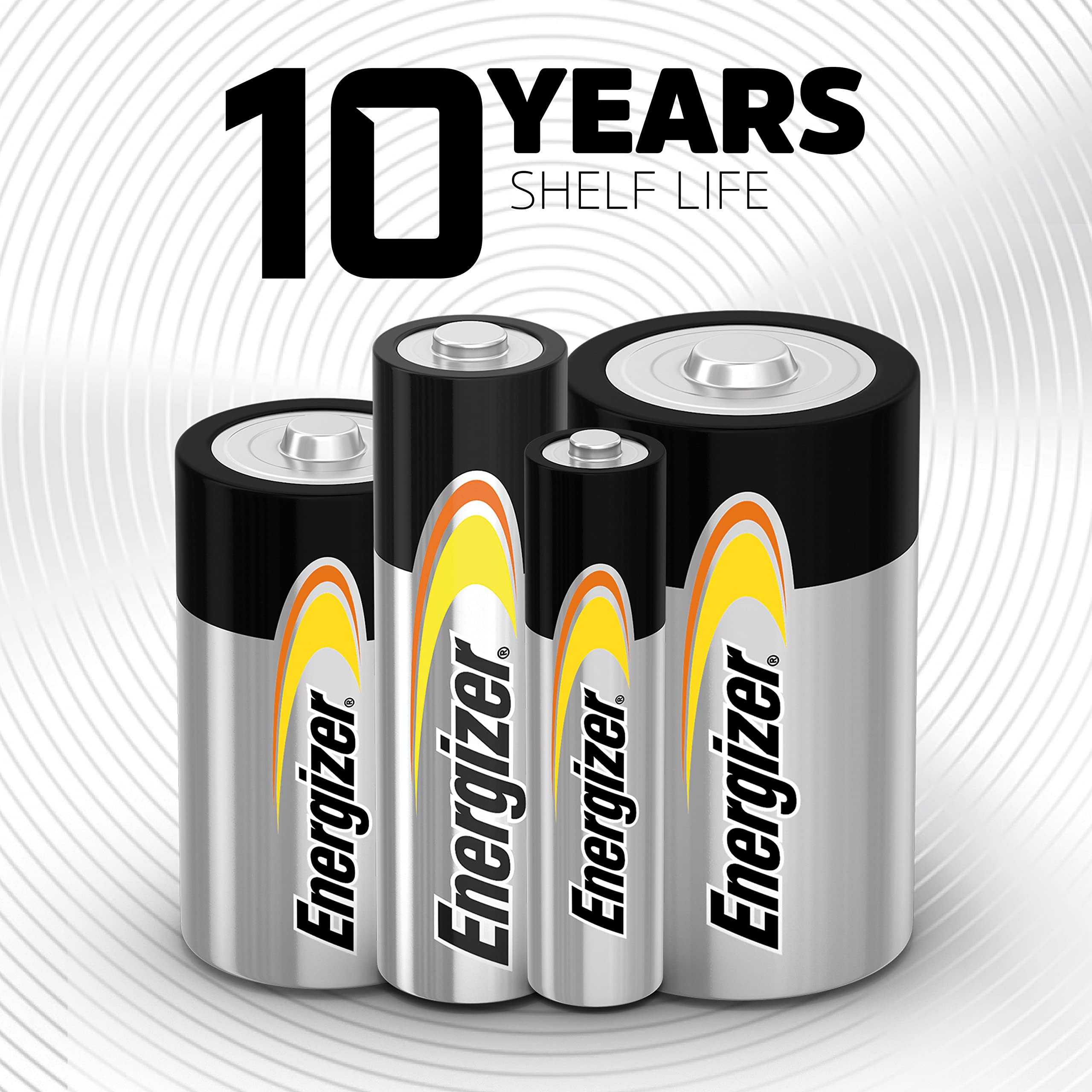 Energizer Alkaline Power 9 Volt Batteries (8 Pack), Long-Lasting Alkaline 9V Batteries - Packaging May Vary