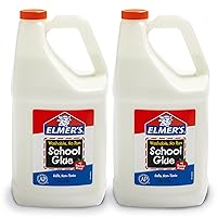 Elmer's Liquid School Glue, Washable, 1 Gallon, 2 Count - Great for Making Slime