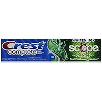 CREST Whitening Plus Scope Outlast Long Lasting Toothpaste, Mint, 4 oz