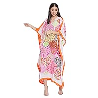 Gypsie Blu Women Long Maxi Plus Size Polyester Kaftan Caftan Gown Beach Party Casual Dress