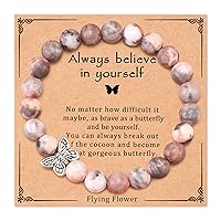 Butterfly Bracelet Gifts for Women Girls Natural Stone Butterfly Jewelry Birthday Gifts for Daughter Best Friend