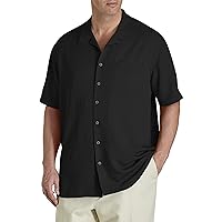 Oak Hill by DXL Men's Big and Tall Solid Camp Shirt