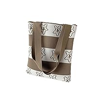 [NANYONGYU] Large Capacity Bi-Color Knit Tote Bag, Shoulder Bag, Knit Tote Bag, Cute Star Handbag, Casual, Work, Travel, Shopping