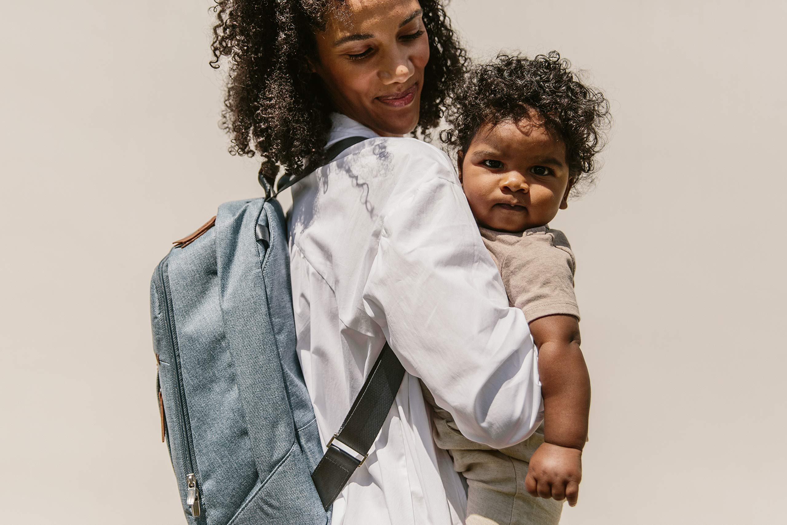 UPPAbaby Changing Backpack - JORDAN (charcoal melange/black leather)